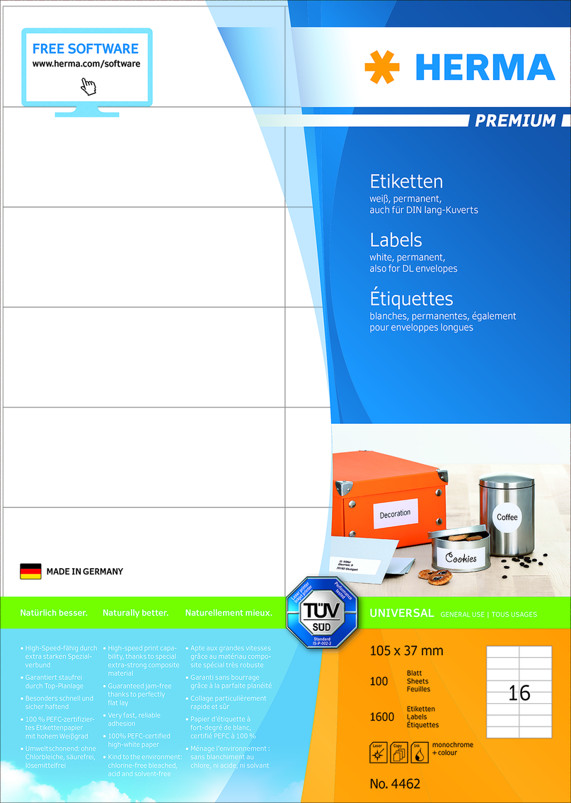 Herma Etiket Premium 105x37 1600