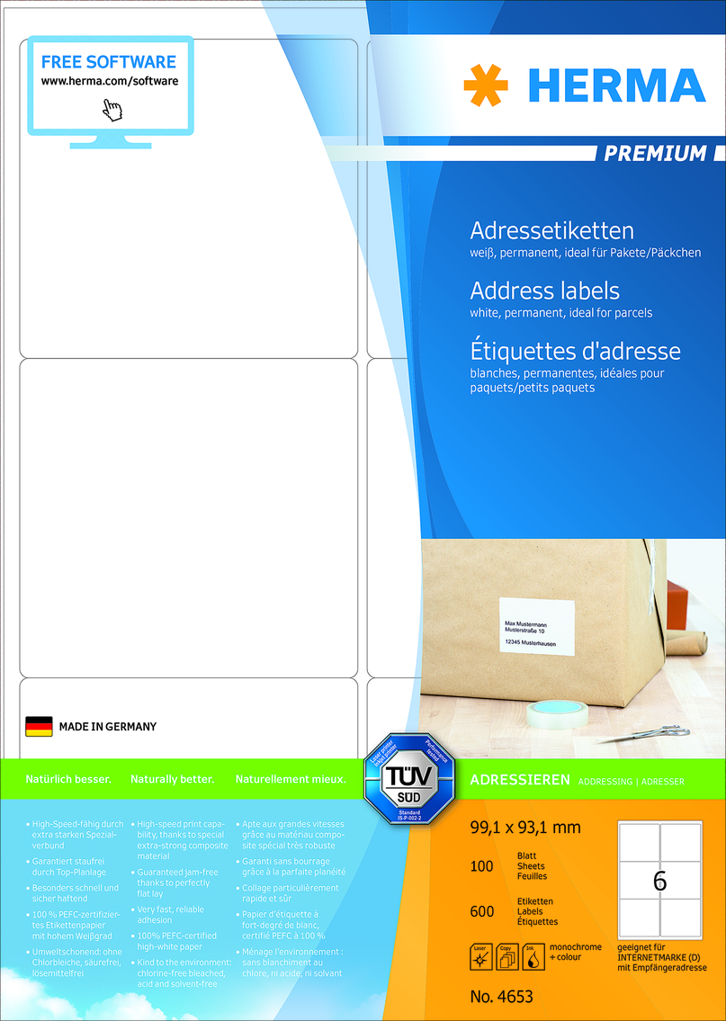 Herma Etiket Premium 1x93 600