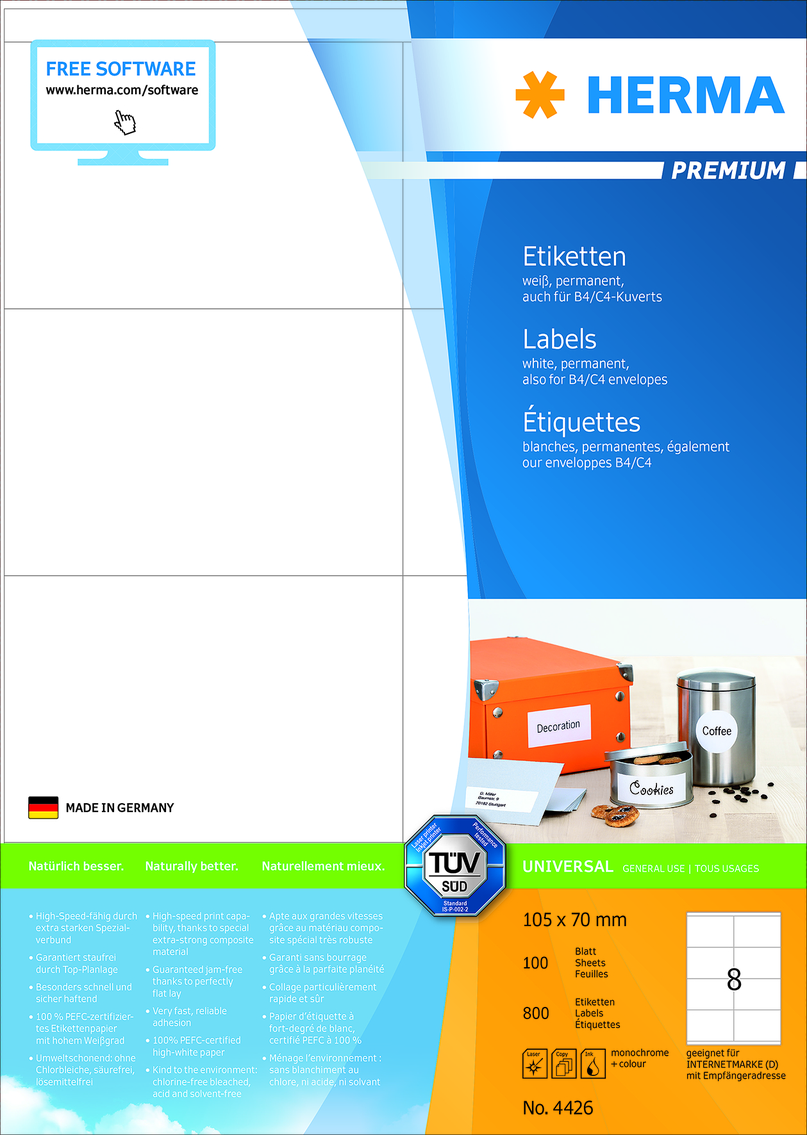 Herma Etiket Premium 105x70 800