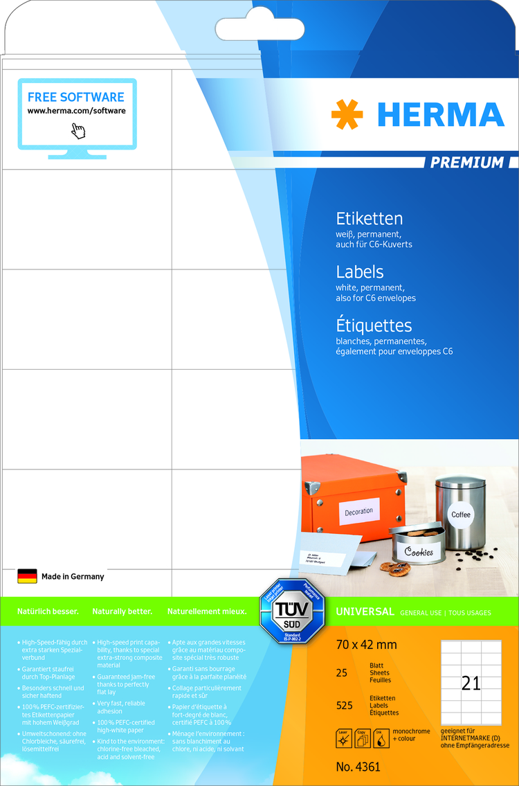 Herma Etiket Premium 70x42 525