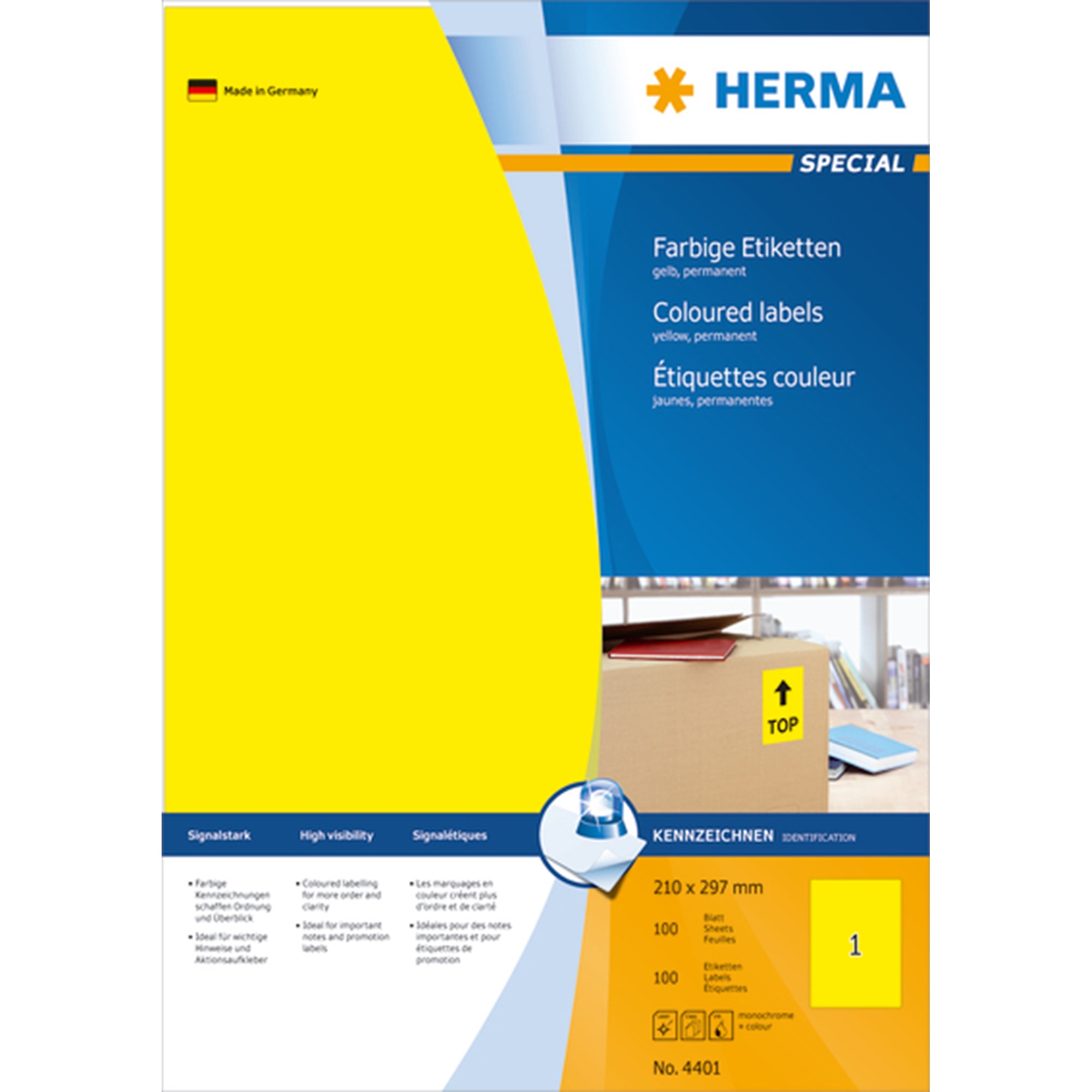 Herma Etiket Special 210x297 Gul 100