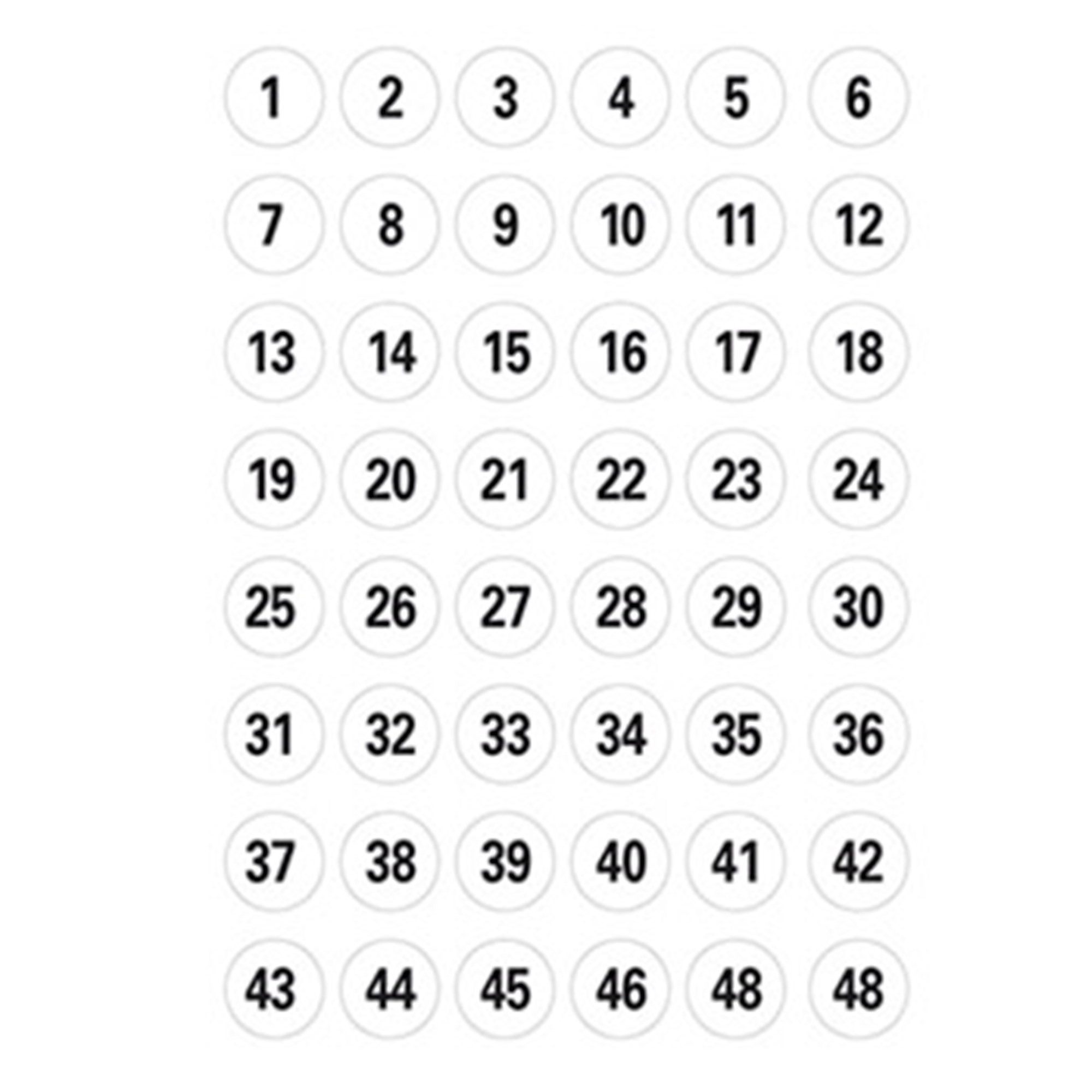 Herma Etiket Tal 240 ø12 Sort Hvid