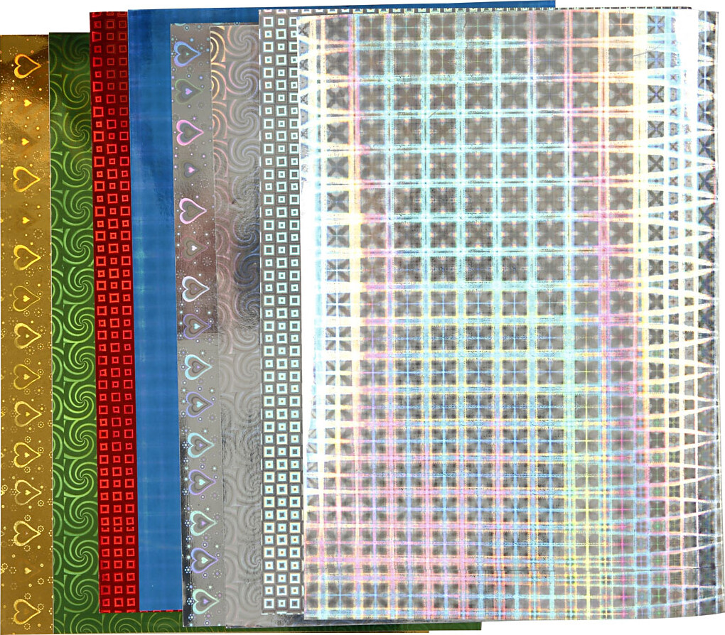 Holografipapir 210x297 120 Assorterede Ark