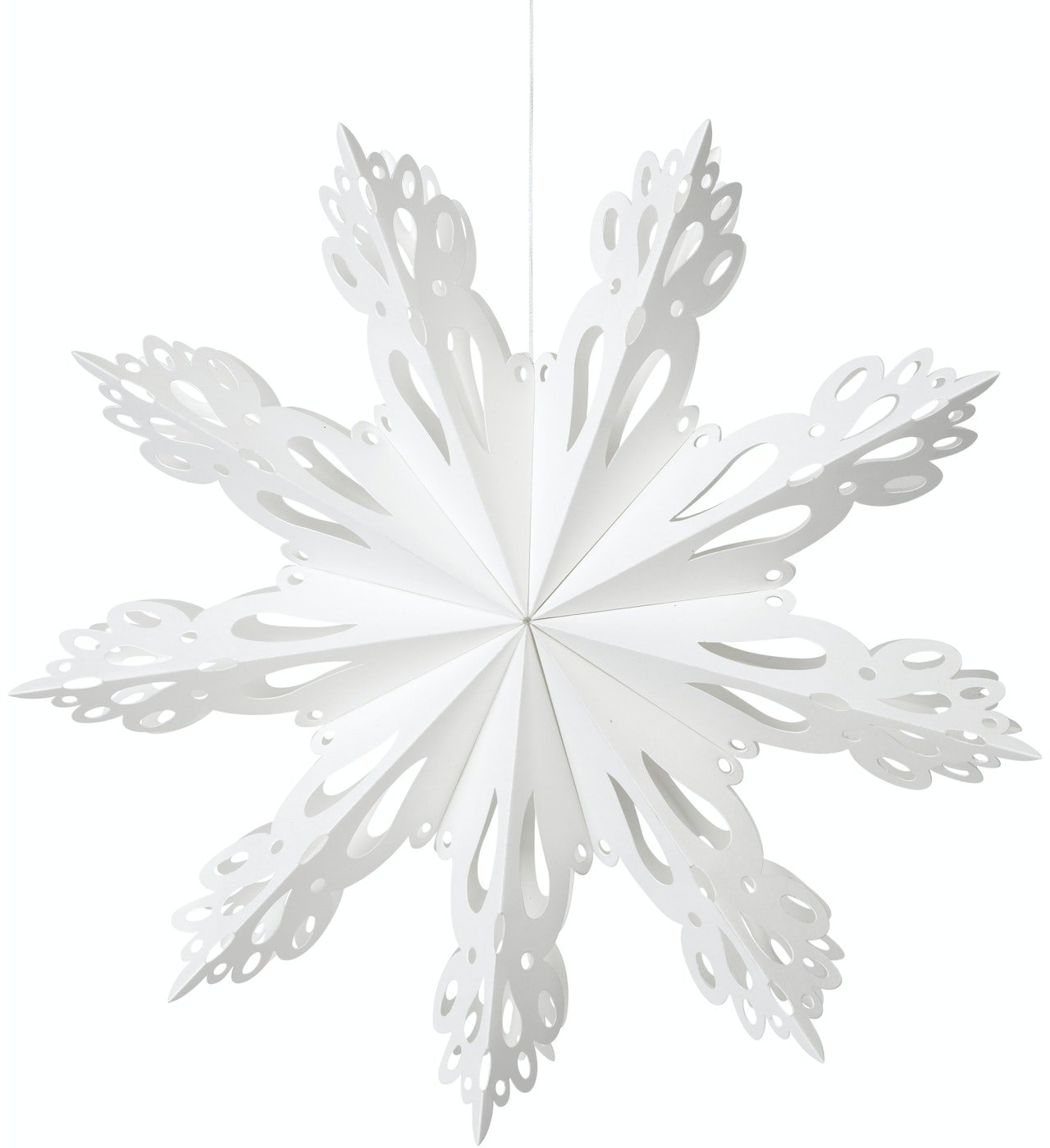 Juledekoration Broste Copenhagen Snowflake Snefnug Papir Hvid ø30