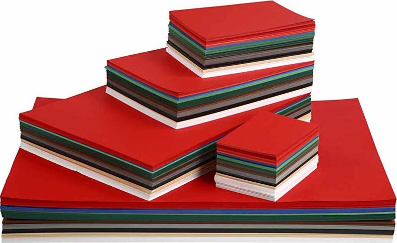 Julekarton 180 Assorterede Farver 1800 Assorterede Ark