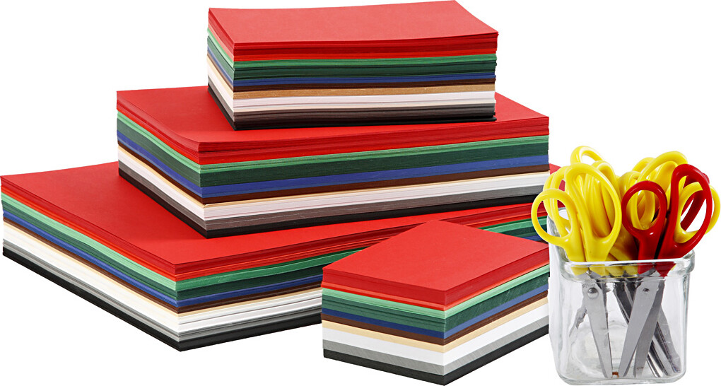Julekarton Sakse 180 Assorterede Farver