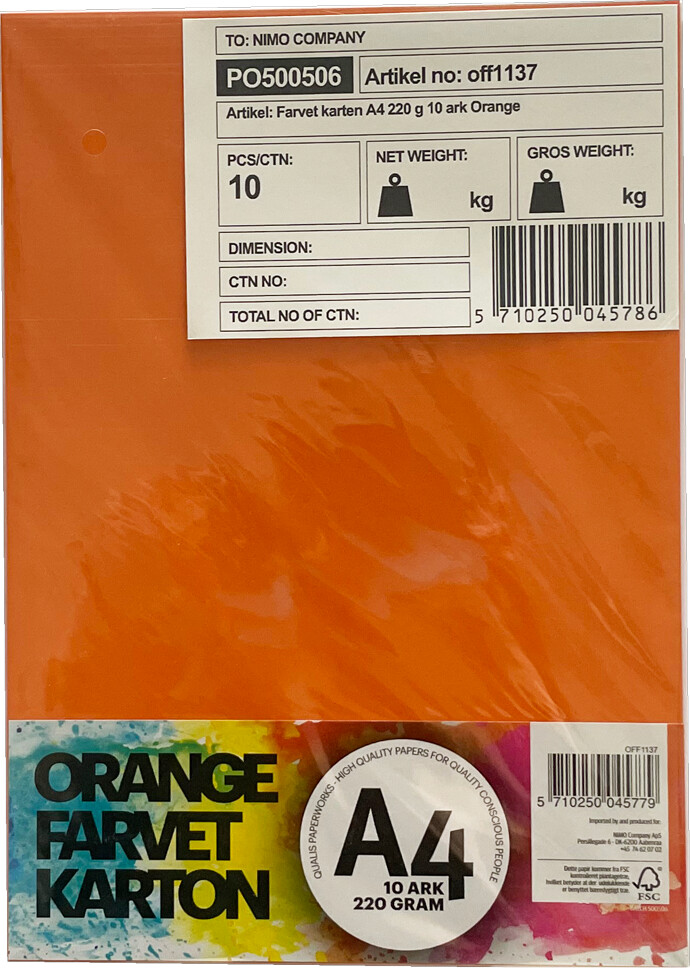 Karton 220 Ark Orange