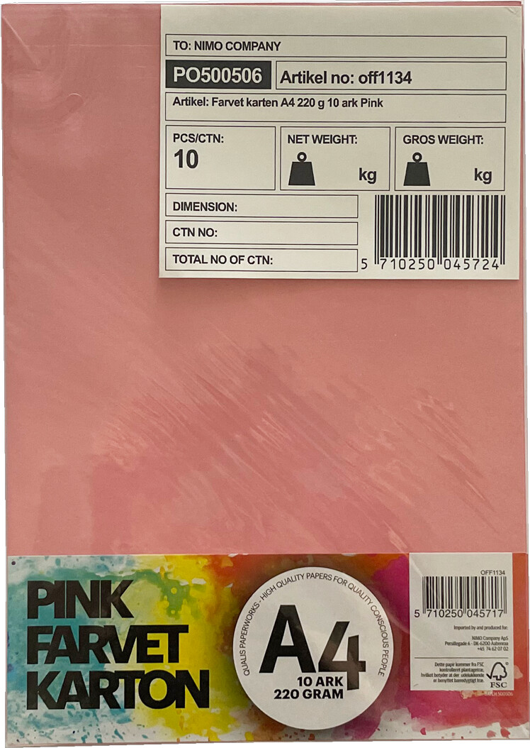 Karton 220 Ark Pink