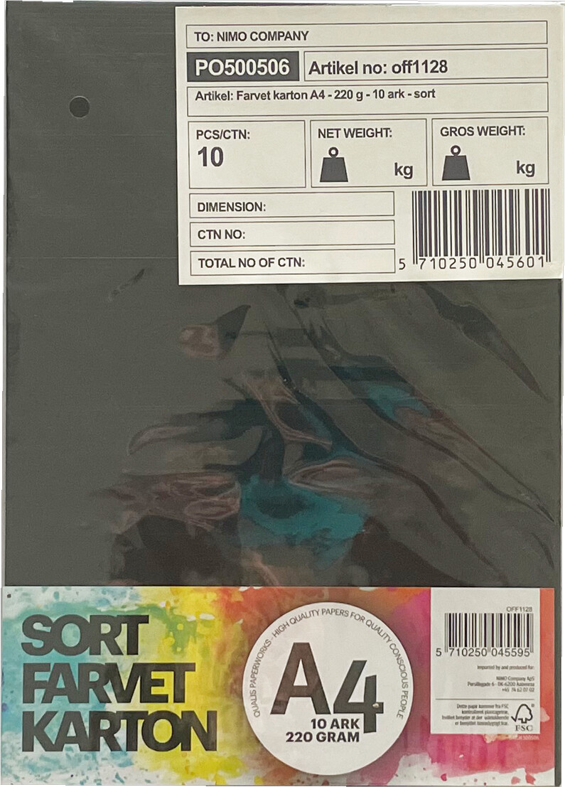 Karton 220 Ark Sort