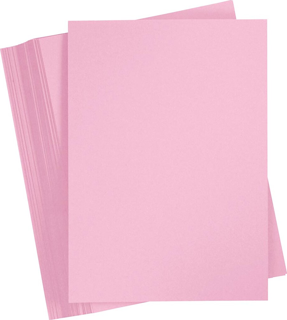 Karton 210x297 180 Lys Pink 100 Stk