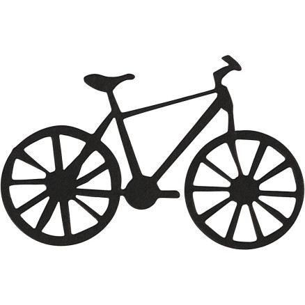 Kartonmærkat Cykel Str 77x48 Sort 10stk