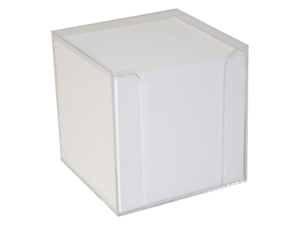 Kubusdispenser Med 700 Ark Hvidt Papir 9x9x9