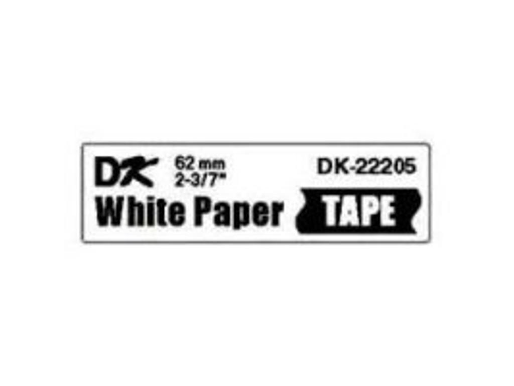 Label Brother Dk22205 62mm Meter Hvid Papir