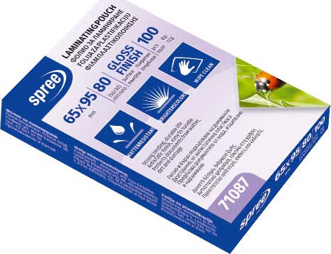 Lamineringslommer 65x95 100 Stk Spree