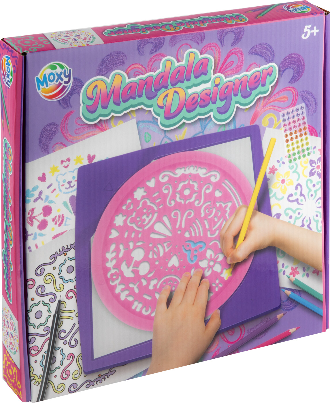 Mandala Sæt Inkl Skabelon Papir Til Børn Voksne Moxy