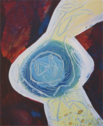 Nordic Sun Light Kunst Papir Yoshio Nakajima  Køb Malerier Kunstneren Yoshio Nakajima