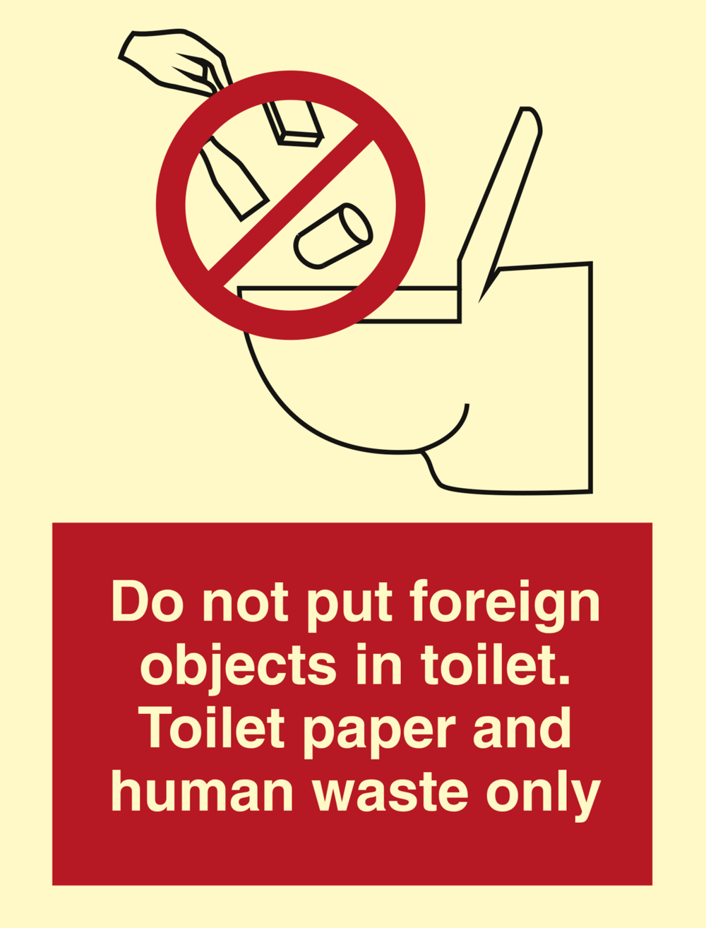 Not Put Foreign Objects Toilet Toilet Paper Efterlysende Plast Hi150 200 150