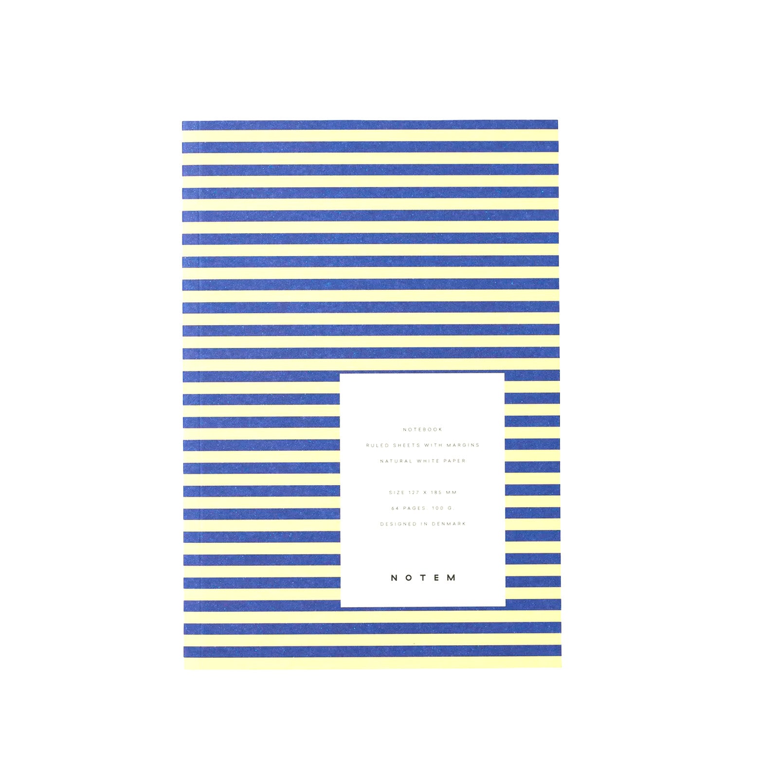 Notesbog Vita Stribet Blue And Yellow