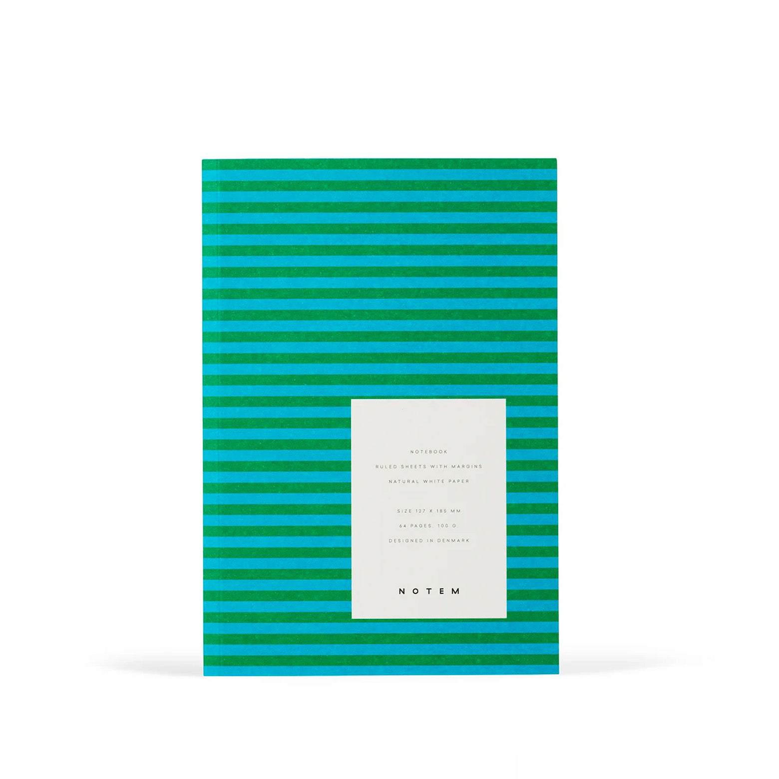 Notesbog Vita Stribet Green Stripe