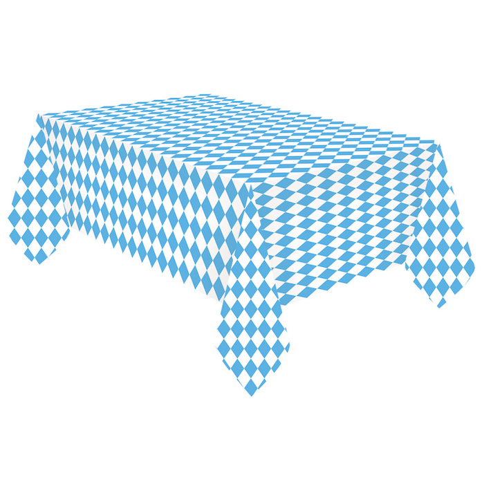 Oktoberfest Papir Dug Blå Hvid Ternet 115 175
