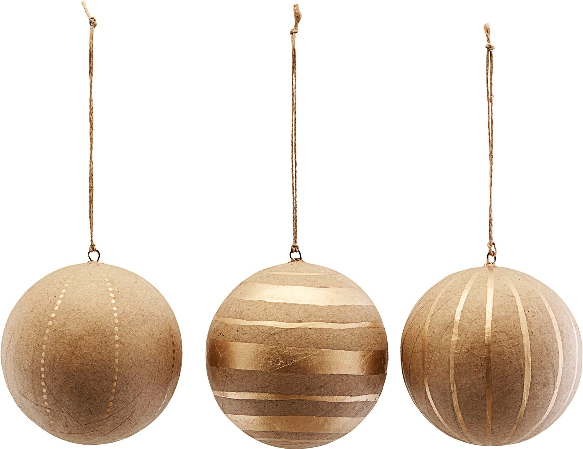Ornament House Doctor Craft Papir Guld ø10 Julepynt