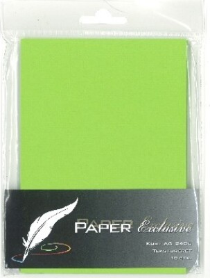 Paper Exclusive Kort 240g Lime Tekstureret Stk