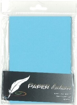 Paper Exclusive Kort 240g Lyseblå Tekstureret Stk