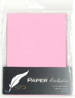 Paper Exclusive Kort 240g Lyserød Tekstureret Stk