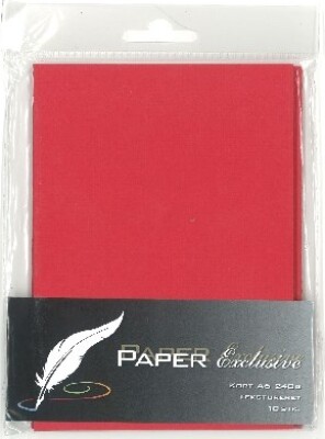 Paper Exclusive Kort 240g Rød Tekstureret 10stk 918 Paper Exclusive