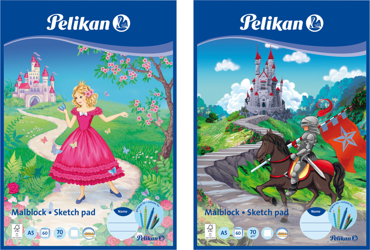 Pelikan Male Skitseblok Ark Assorteret