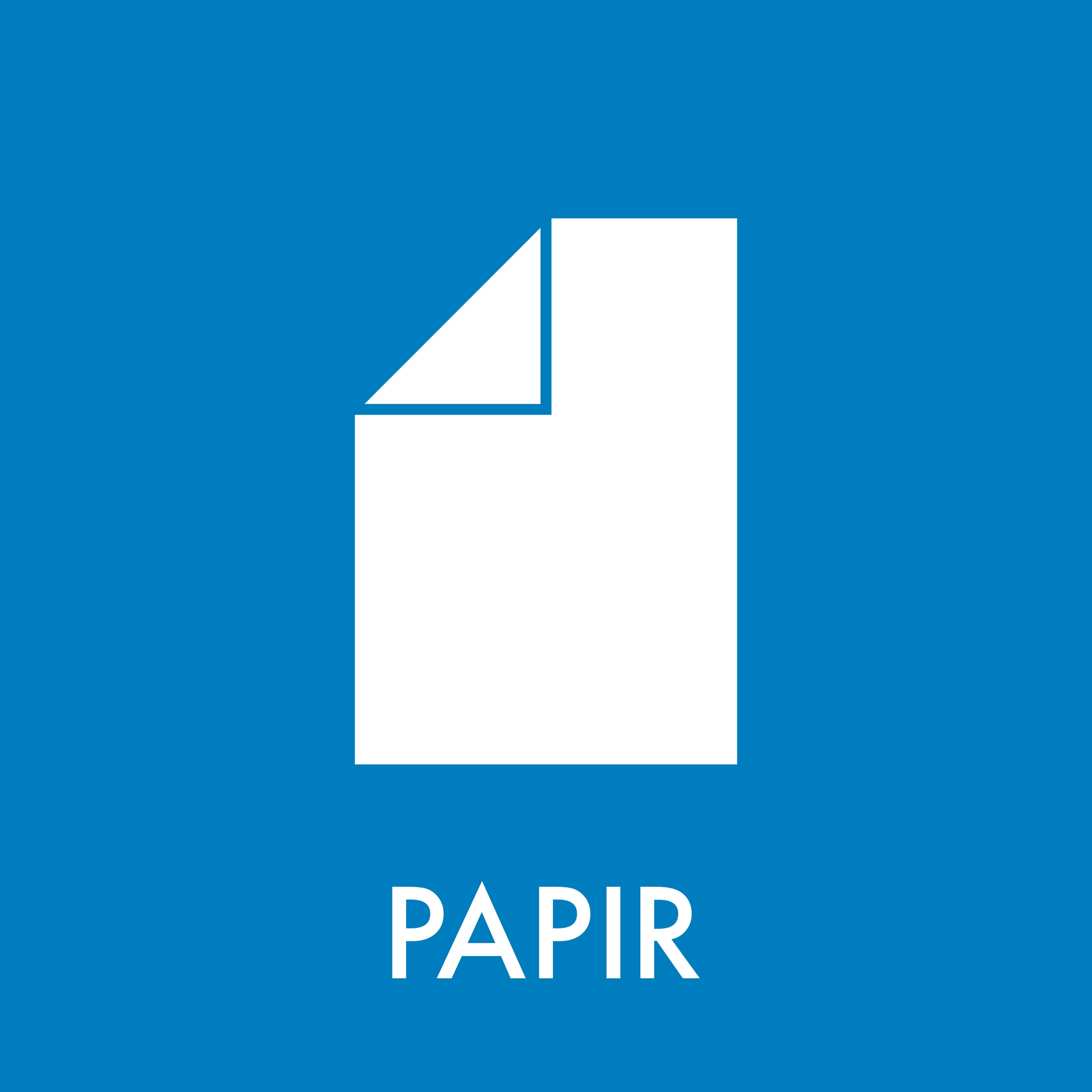 Piktogram Papir Bla 12x12 Selvklæbende Blank Runde Hjørner