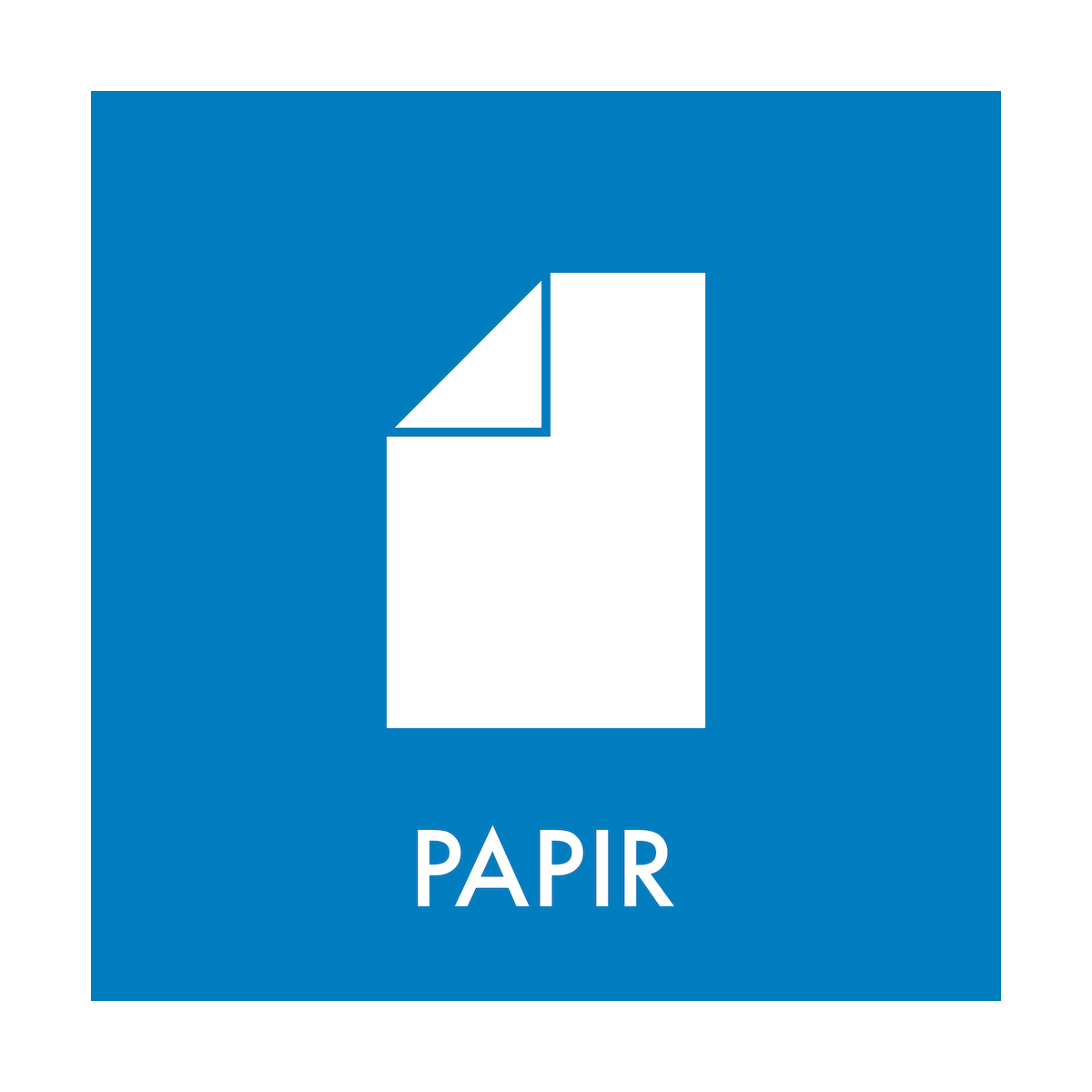 Piktogram Til Affaldssortering 6x6cm Papir Kvadratisk