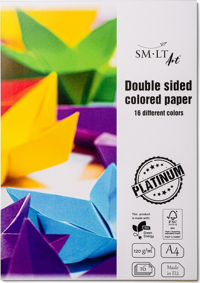 Platinum Kulørt Papir 120 Ark