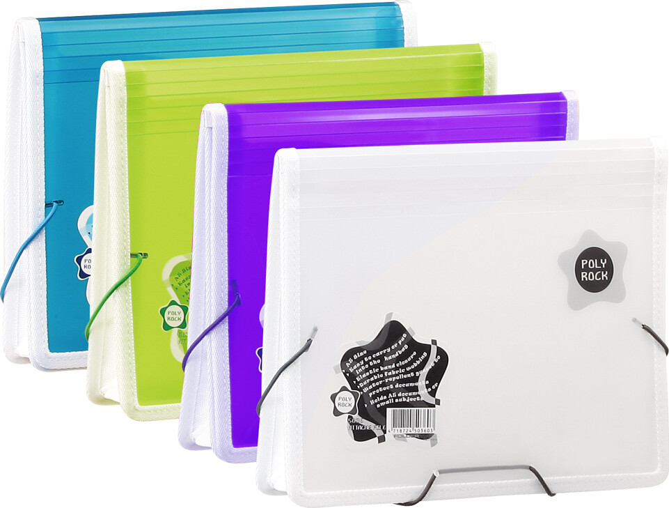 Poly Rock Attache File Assorterede Foldermate