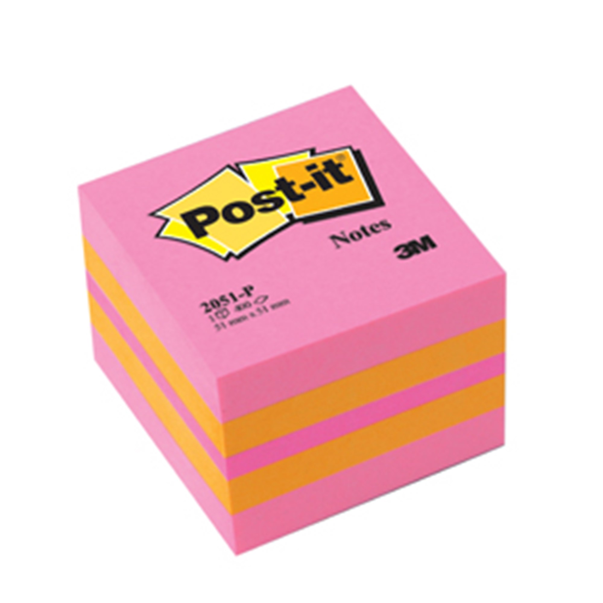 Post Notes 51x51 Mini Kubusblok Pink