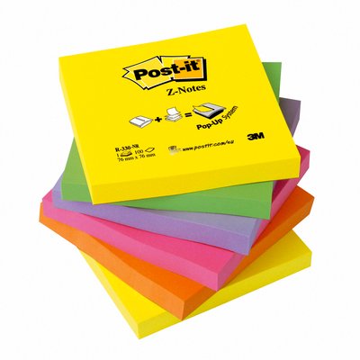 Post Notes 76x76 Neon Rainbow6