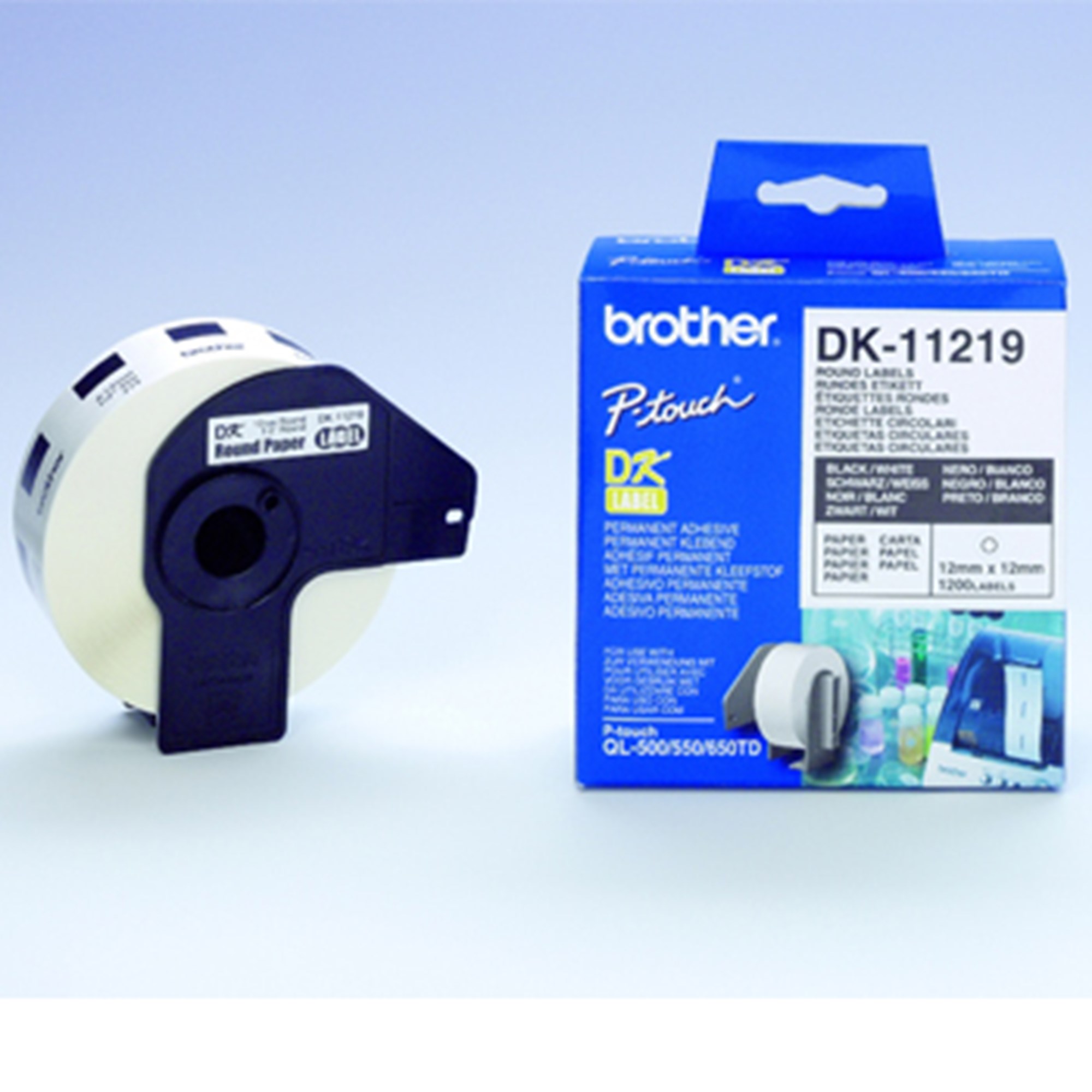 Round Labels ø12 White Paper 1200