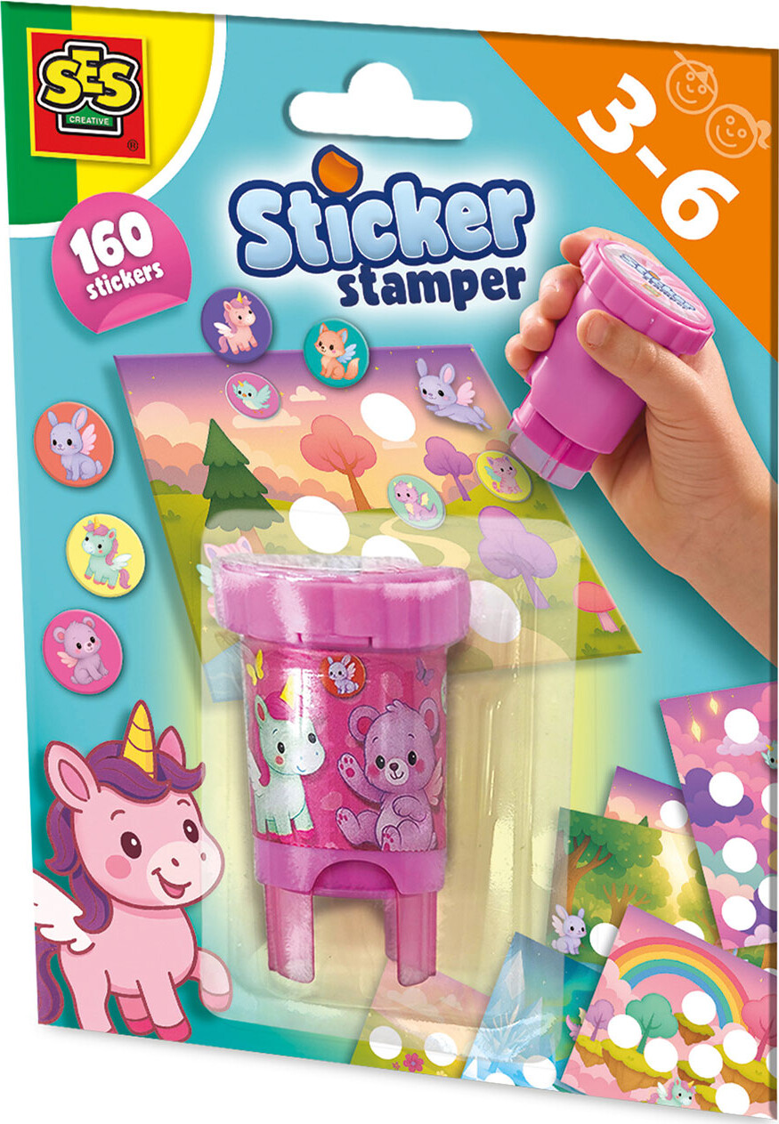 Ses Creative Stempel Med Klistermærker Fantasidyr