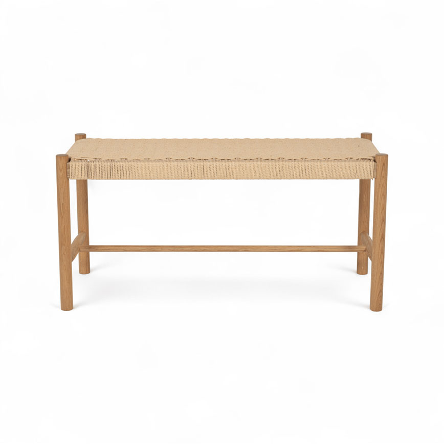 Shine Bænk Natur Olie Natur Papir Flet L90cm D36cm H45cm