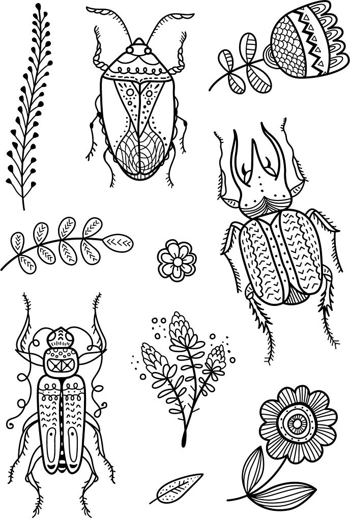 Silikone Stempler Insekter 11x15