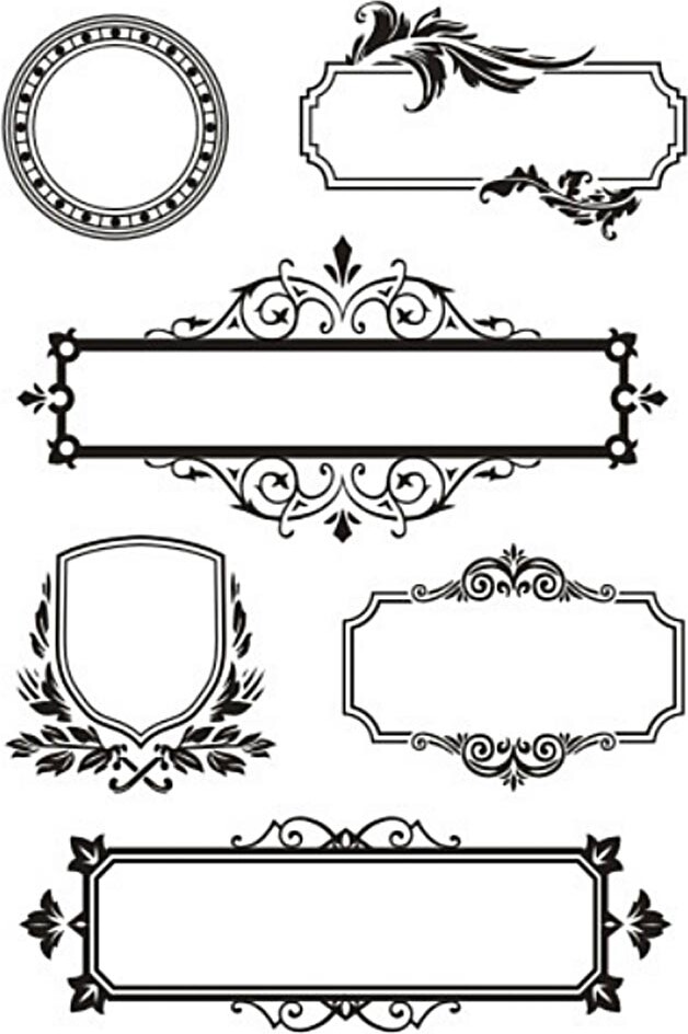 Silikone Stempler Rammer Med Ornamenter 11x15