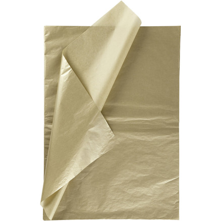 Silkepapir Ark 50x70 Guld 6ark