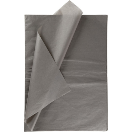 Silkepapir Ark 50x70 Mørk Grå 25ark