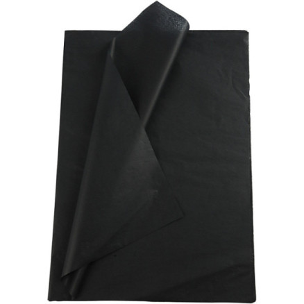 Silkepapir Ark 50x70 Sort 25ark