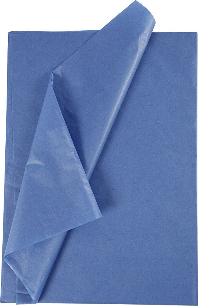 Silkepapir 50x70 Blå Ark