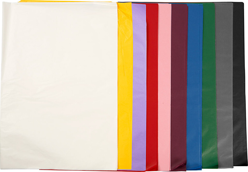 Silkepapir 50x70 Flere Farver 10x25 Ark