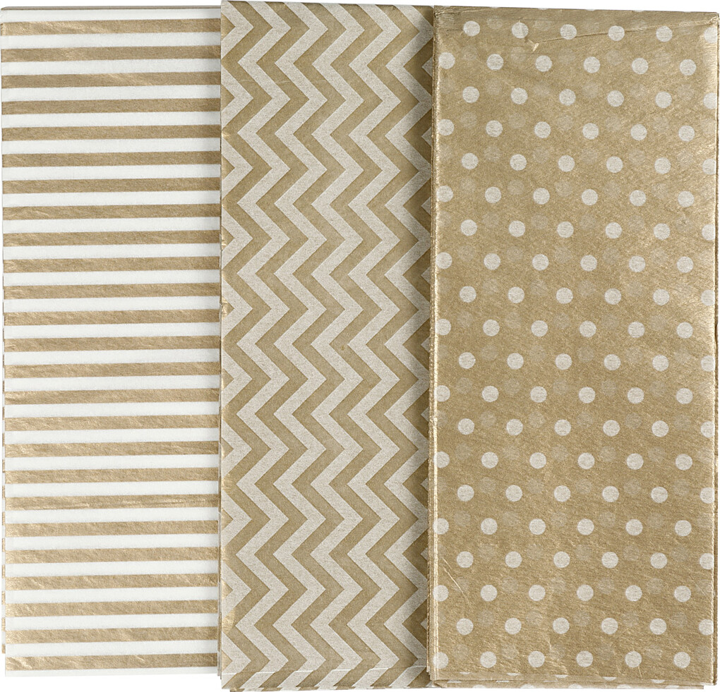 Silkepapir 50x70 Guld Ark