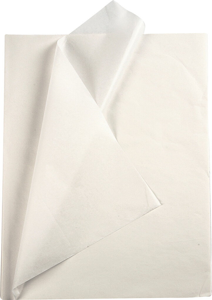 Silkepapir 50x70 Hvid Ark