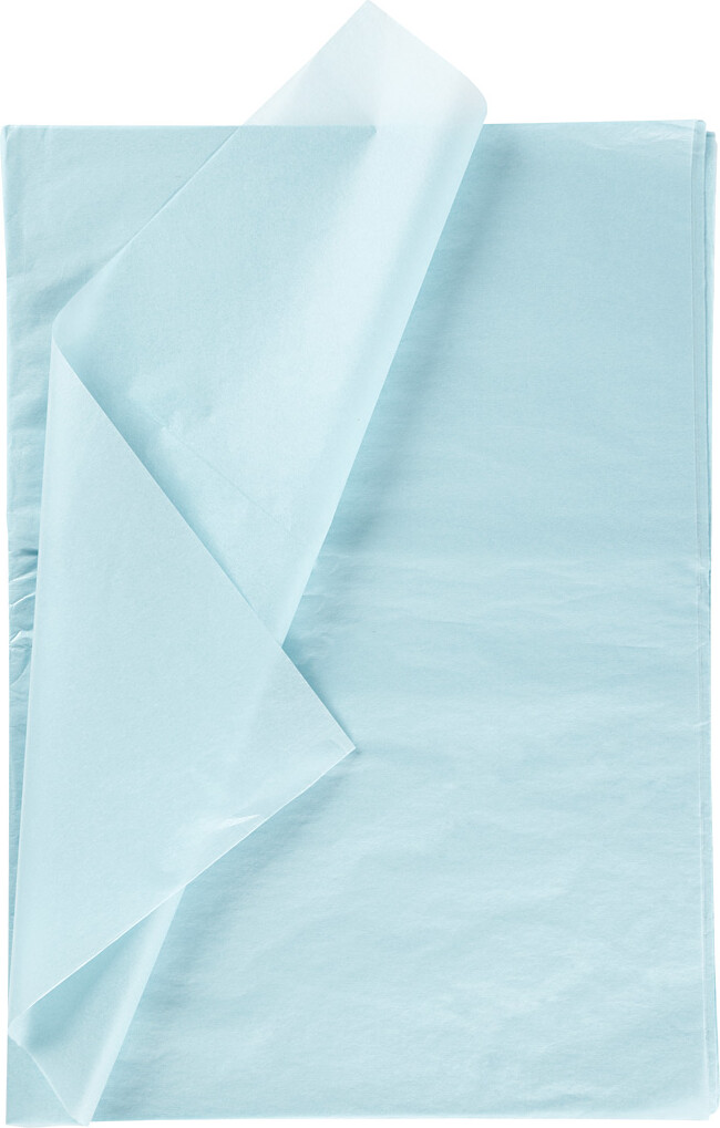 Silkepapir 50x70 Lyseblå Ark