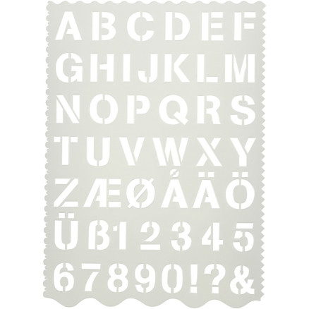 Skabelon Bogstaver Tal : Ark 21x29 Stk